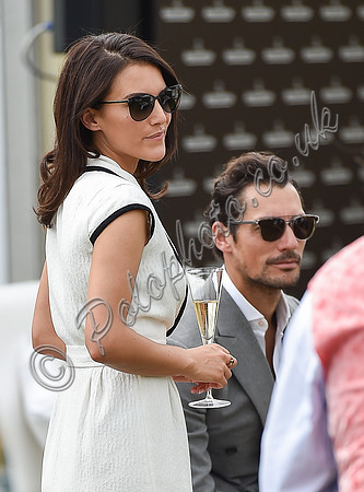 David Gandy  and Stephanie Mendoros at polo match
