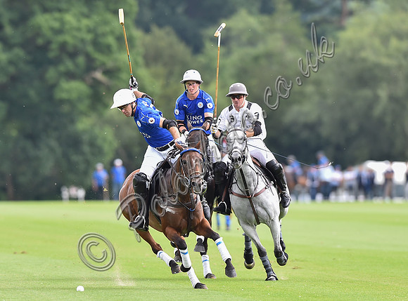 Gold Cup final polo action between La Indiana and King Power Foxes