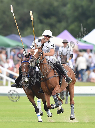 Gold Cup final polo action between La Indiana and King Power Foxes