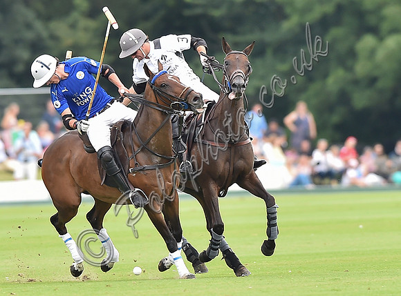 Gold Cup final polo action between La Indiana and King Power Foxes