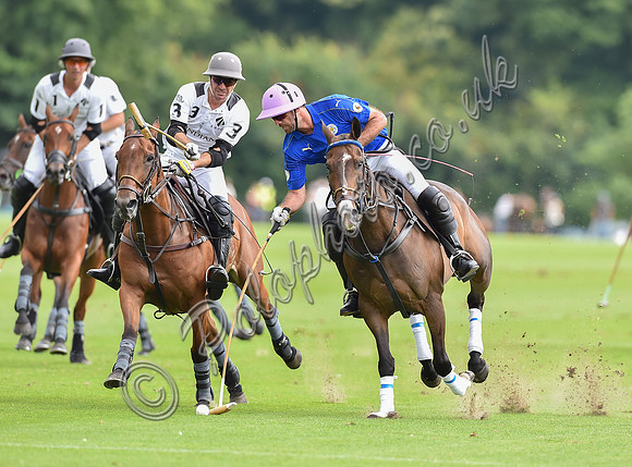 Gold Cup final polo action between La Indiana and King Power Foxes
