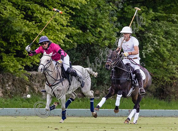 Gerald Balding Cup polo action Robyn Skincare v Saracens