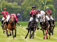 Gerald Balding Cup polo action Robyn Skincare v Saracens