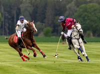 Gerald Balding Cup polo action Robyn Skincare v Saracens