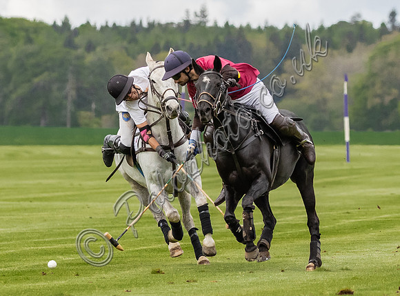 Gerald Balding Cup polo action Robyn Skincare v Saracens