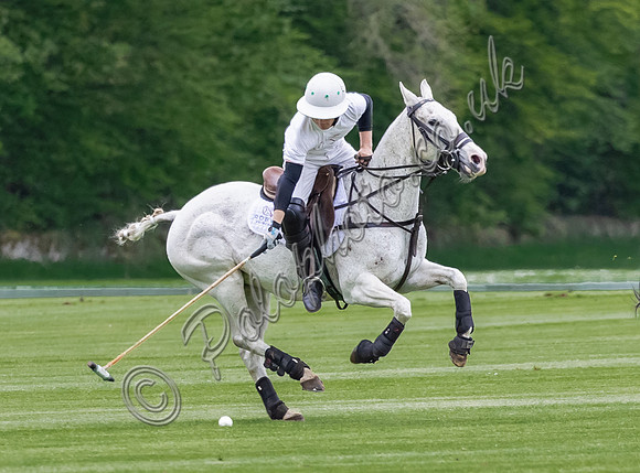 Gerald Balding Cup polo action Robyn Skincare v Saracens