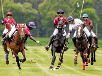 Gerald Balding Cup polo action Robyn Skincare v Saracens