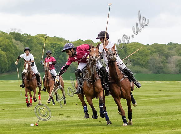 Gerald Balding Cup polo action Robyn Skincare v Saracens