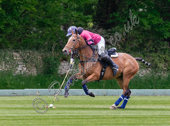 Gerald Balding Cup polo action Robyn Skincare v Saracens