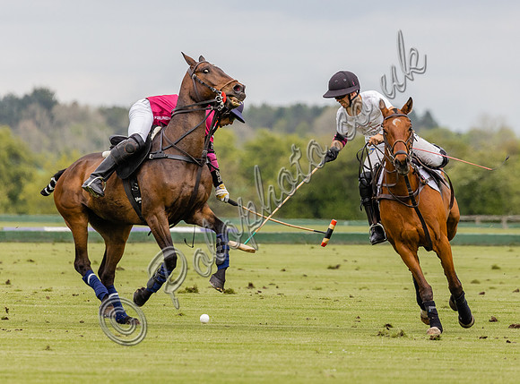 Gerald Balding Cup polo action Robyn Skincare v Saracens