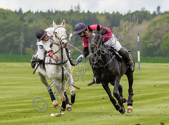 Gerald Balding Cup polo action Robyn Skincare v Saracens