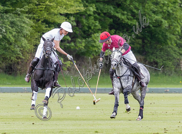 Gerald Balding Cup polo action Robyn Skincare v Saracens