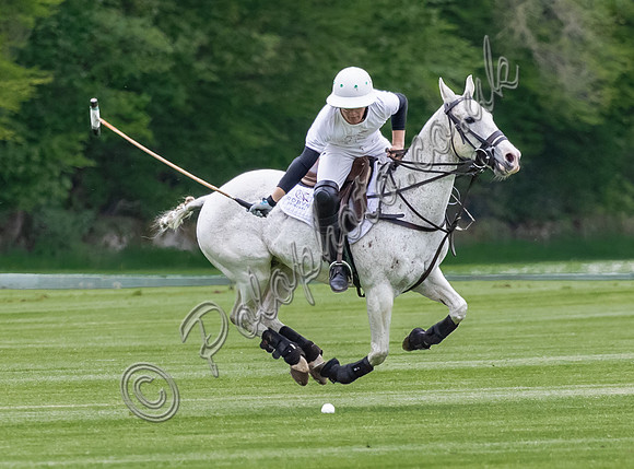 Gerald Balding Cup polo action Robyn Skincare v Saracens