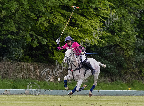 Gerald Balding Cup polo action Robyn Skincare v Saracens