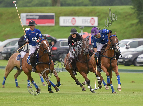 Gold Cup Polo action between King Power Foxes and La Bamba de Areco