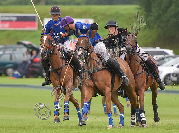 Gold Cup Polo action between King Power Foxes and La Bamba de Areco