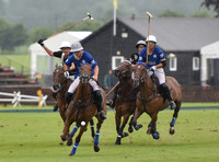Gold Cup Polo action between King Power Foxes and La Bamba de Areco