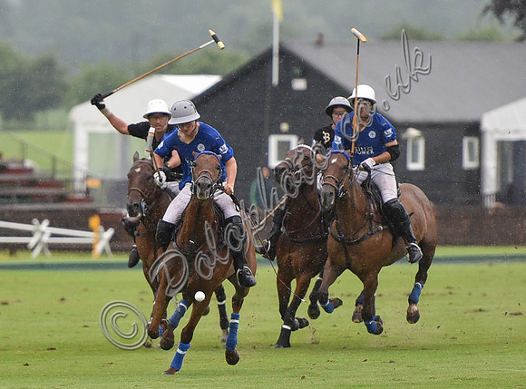 Gold Cup Polo action between King Power Foxes and La Bamba de Areco