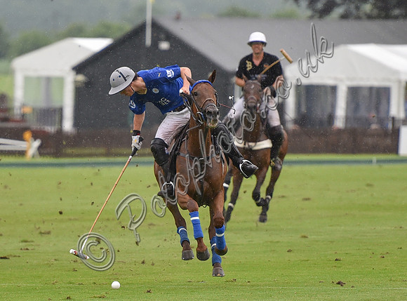 Gold Cup Polo action between King Power Foxes and La Bamba de Areco