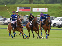 Gold Cup Polo action between King Power Foxes and La Bamba de Areco