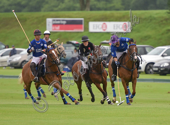 Gold Cup Polo action between King Power Foxes and La Bamba de Areco