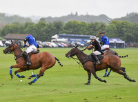 Gold Cup Polo action between King Power Foxes and La Bamba de Areco