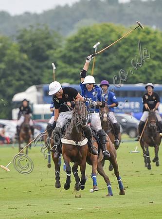 Gold Cup Polo action between King Power Foxes and La Bamba de Areco