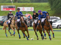 Gold Cup Polo action between King Power Foxes and La Bamba de Areco