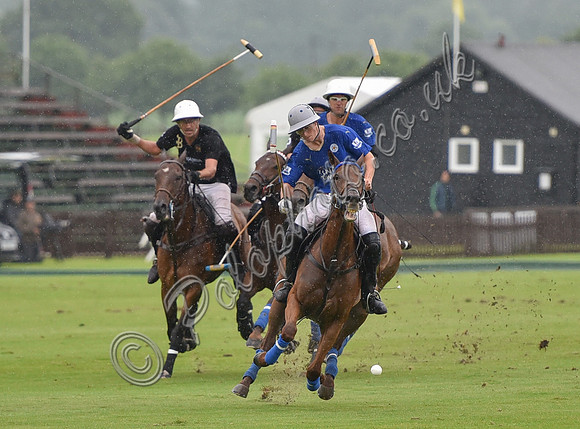 Gold Cup Polo action between King Power Foxes and La Bamba de Areco