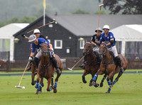Gold Cup Polo action between King Power Foxes and La Bamba de Areco