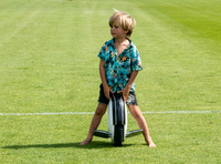 Treading in at polo match