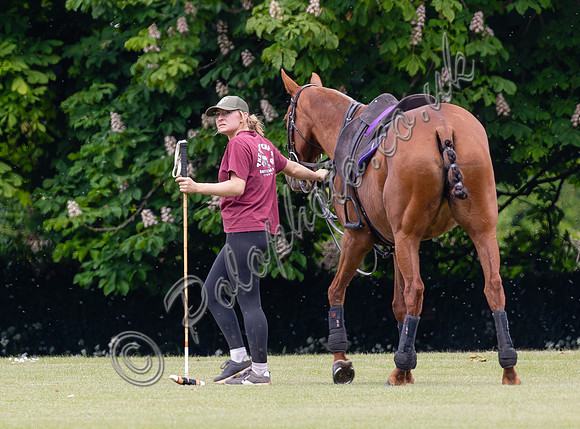 Polo groom with pony