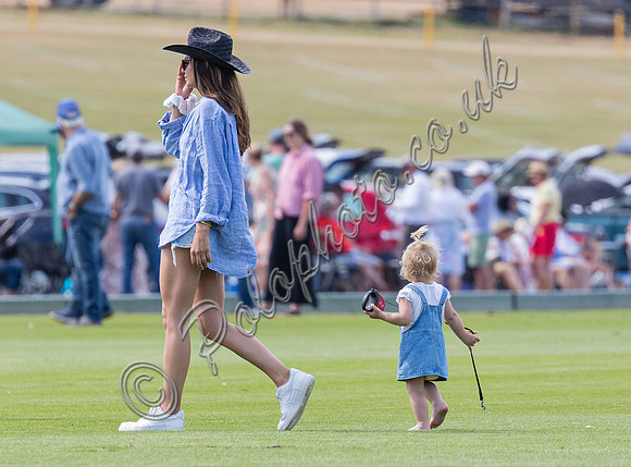 Treading in at polo match