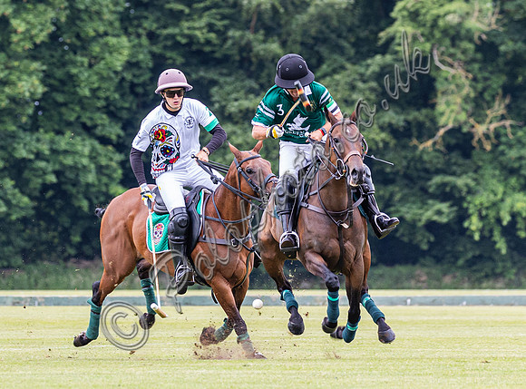 Polo action, Warwickshire Cup 2024 at Cirencester Park