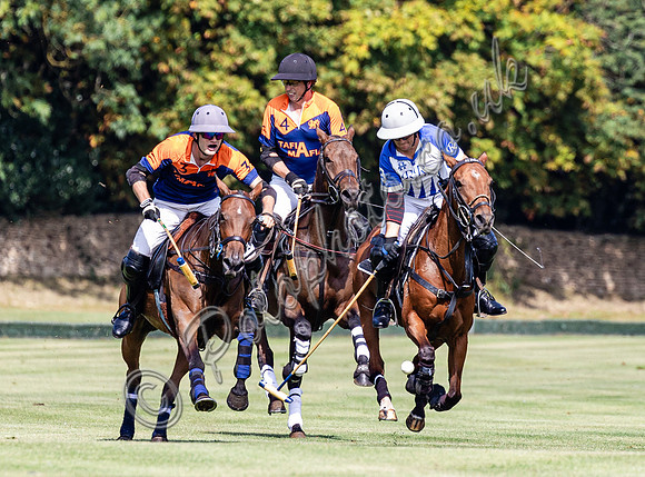 Polo action, Kingscote Cup league match 2023, Cup, Cirencester Park