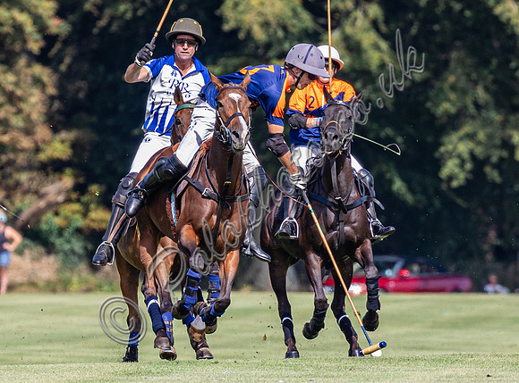 Polo action, Kingscote Cup league match 2023, Cup, Cirencester Park