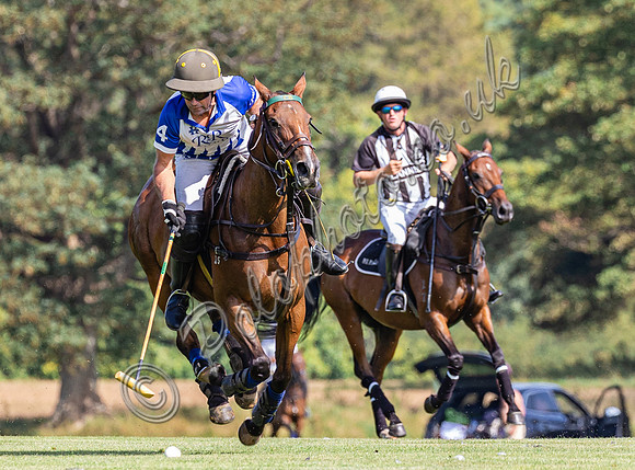 Polo action, Kingscote Cup league match 2023, Cup, Cirencester Park