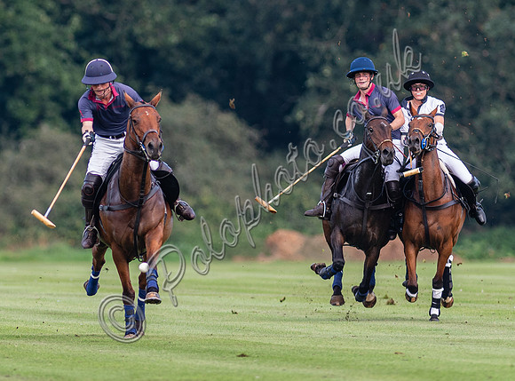 Polo action, Kingscote Cup, Cirencester Park, 2023
