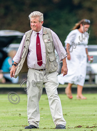 Earl Bathurst, Treading the divots at half time, Kingscote Cup, Cirencester Park, 2023