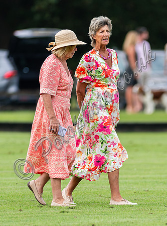 Treading the divots at half time, Kingscote Cup, Cirencester Park, 2023
