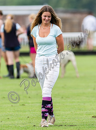 Treading the divots at half time, Kingscote Cup, Cirencester Park, 2023