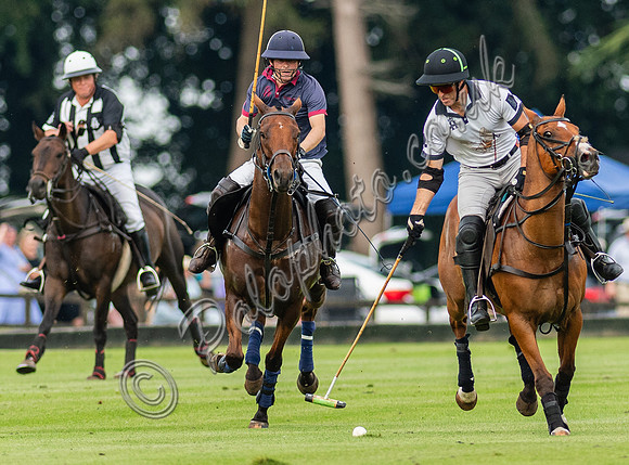 Polo action, Kingscote Cup, Cirencester Park, 2023