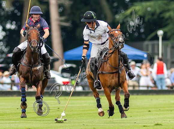 Polo action, Kingscote Cup, Cirencester Park, 2023