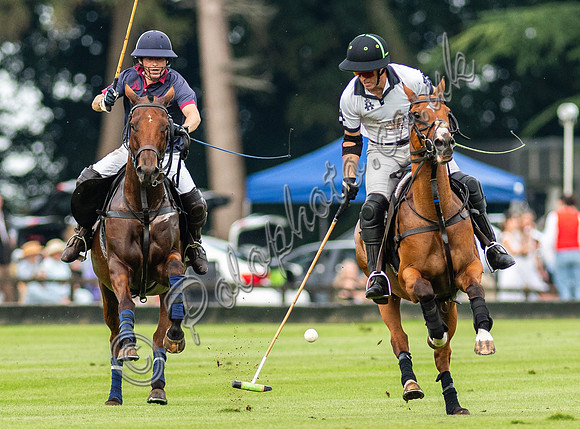 Polo action, Kingscote Cup, Cirencester Park, 2023