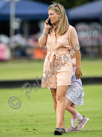 Treading the divots at half time, Kingscote Cup, Cirencester Park, 2023