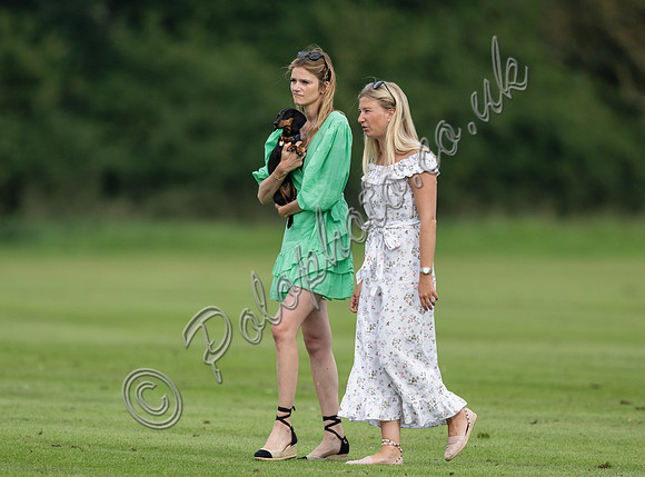 Treading the divots at half time, Kingscote Cup, Cirencester Park, 2023