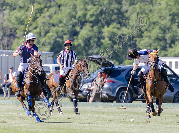 Polo action, Junior Cavalry Cup, Cirencester Park