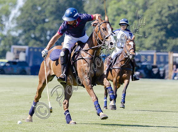 Polo action, Junior Cavalry Cup, Cirencester Park