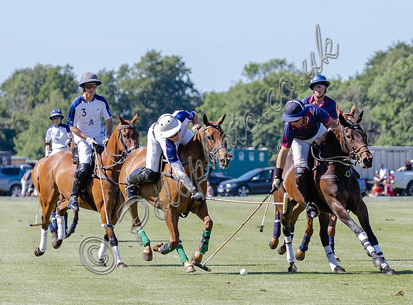 Polo action, Junior Cavalry Cup, Cirencester Park