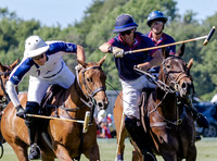 Polo action, Junior Cavalry Cup, Cirencester Park